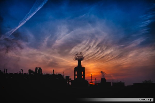 Pierwszy śląski zachód Słońca....
