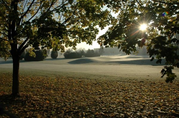 zamrożone pole golfowe...