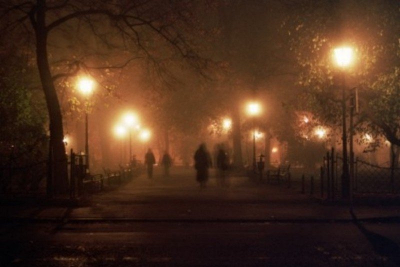 Wieczór na Plantach w Krakowie